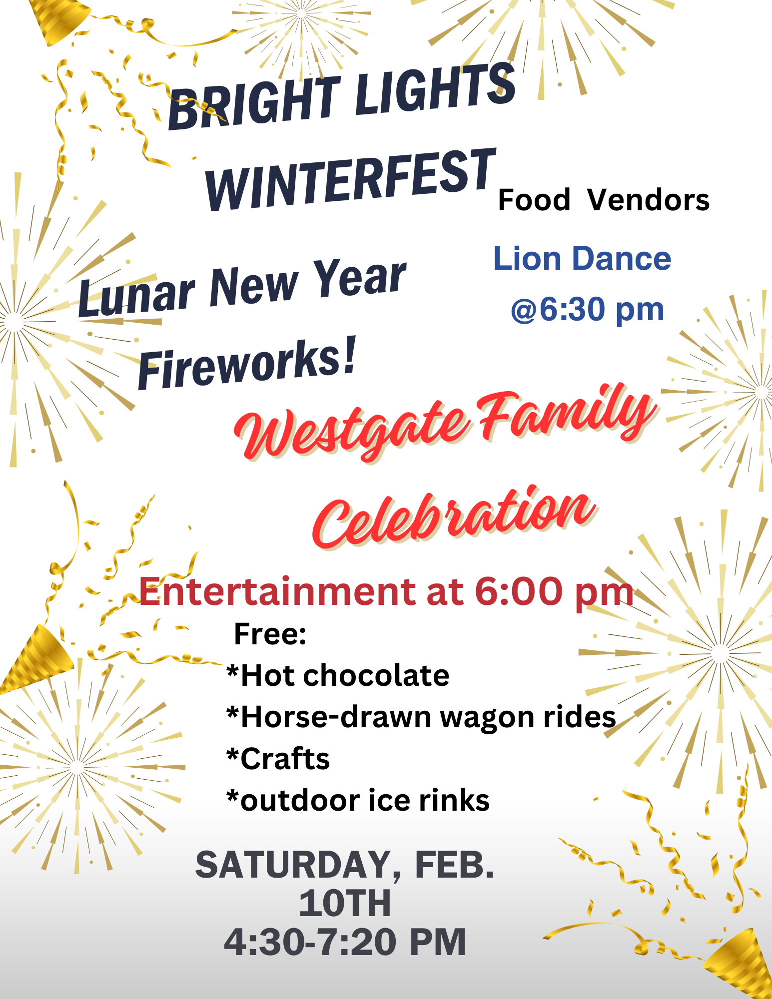 Bright Lights Winter Festival at the Westgate Community Association February 10, 2024